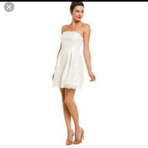 Lilly Pulitzer White Shimmer Lace Shift Dress